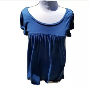 Energie Women's sz Large Blue Top Scoop Neck
